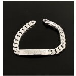 Bracelet identité homme en argent massif 925 / 1000 - bijouxia - maille gourmette 21cm x 8mm Bracelet identité homme en argent massif 925 / 1000 - bijouxia - maille gourmette 21cm x 8mm