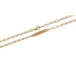 Bracelet identit enfant - plaqu or 18 carats - maille figaro - personnalisable - 15 cm - mixte