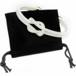 Bracelet jonc argent noeud femme