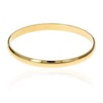 Bracelet jonc - diamtre 66 cm - bijouxia - 5mm - plaqu or 18 carats 750 / 000