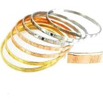Bracelet jonc - acier inoxydable - femme - chiffres romains - 3 couleurs - moderne Bracelet jonc - acier inoxydable - femme - chiffres romains - 3 couleurs - moderne