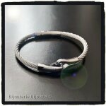 Bracelet jonc homme - bijouxia - câble acier inoxydable - dimension 66 cm - largeur 12 mm Bracelet jonc homme - bijouxia - câble acier inoxydable - dimension 66 cm - largeur 12 mm