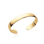 Bracelet jonc ouvert - bijouxia - plaqu� or 18 carats - diam�tre 58 cm - mixte - dor�