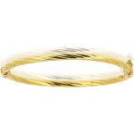 Bracelet jonc rigide b�b� torsad� en or jaune 18 carats