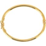 Bracelet jonc rigide lisse bb en or jaune 18 carats