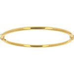 Bracelet jonc rigide lisse en or jaune 18 carats