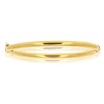 Bracelet jonc rigide lisse en or jaune 18 carats