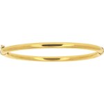 Bracelet jonc rigide lisse en or jaune 18 carats