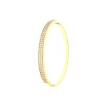 Bracelet - femme - jonc - rond - lisse - plaqué or jaune 750 / 1000 - 3 microns - 62 mm - fermoir clip ... Bracelet - femme - jonc - rond - lisse - plaqué or jaune 750 / 1000 - 3 microns - 62 mm - fermoir clip ...