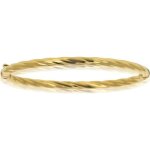 Bracelet jonc rigide torsad en or jaune 18 carats