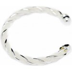 Bracelet jonc torsad� argent