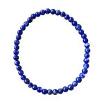 Bracelet lapis lazuli naturel grade a boules 4mm bleu