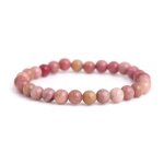 Bracelet - lithoth�rapie - rhodochrosite naturelle - 6mm - amour et compassion - 18cm