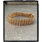 Bracelet - plaqu or - 23cm - maille gourmette amricaine - mixte - haute qualit
