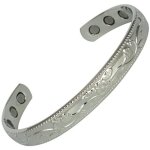 Bracelet magntique cuivre motif floral pour hommes et femmes - craze cf253