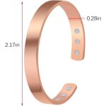 Bracelet magn�tique - zg922500 - cuivre pur - rose gold - 55 x 07 cm - unisexe