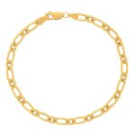 Bracelet maille alterne 1 / 1 or jaune 18 carats