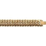 Bracelet maille amricaine taille 21 plaqu or 750 / 000(18 carats)
