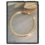 Bracelet - bijouxia - maille anglaise - 18 cm - plaqué or 18 carats - 4 mm Bracelet - bijouxia - maille anglaise - 18 cm - plaqué or 18 carats - 4 mm