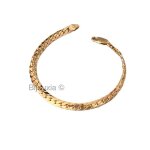 Bracelet - bijoux femme - maille anglaise bombe - plaqu or 18 carats - 19 cm - mousqueton