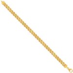 Bracelet maille corde double en or jaune 18 carats