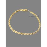 Bracelet - plaqu or - maille corde - 18 carats - 18 cm - femme