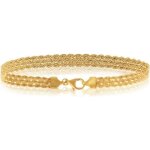 Bracelet maille corde triple en or jaune 18 carats