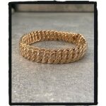 Bracelet - bijouxia - maille gourmette amricaine - plaqu or 18 carats - 21cm - mixte