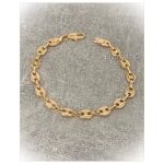 Bracelet - bijouxia - maille grain de café - plaqué or 18 carats - 20 cm - 65 mm Bracelet - bijouxia - maille grain de café - plaqué or 18 carats - 20 cm - 65 mm