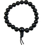 Bracelet mala - lhorin esotrisme - tourmaline - noir - 21 perles - protection nergtique