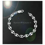 Bracelet mixte grain de caf� en argent massif 925 - bijouxia - 21cm
