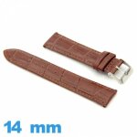 Bracelet montre cuir vritable 14mm alligator bracelet montre cuir