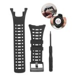 Bracelet de montre - estink - suunto ambit 1 / 2 / 3 - caoutchouc noir - ergonomique - durable