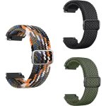 Bracelet de montre en nylon tress� - kal - lot 3 bracelets nylon tress� 20mmr�glablemontre connect�e