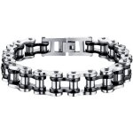 Bracelet de moto en acier inoxydable argent avec maillons punk rock pour homme 216 cm[568]