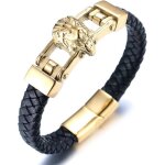Bracelet en or pour hommeplaqué solide or 24 carats titane acier loup lion léopard animaux sauvages viking ... Bracelet en or pour hommeplaqué solide or 24 carats titane acier loup lion léopard animaux sauvages viking ...