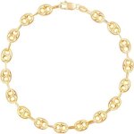 Bracelet homme - latelier dazur - or jaune - maille grain de caf - longueur 21cm