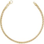 Bracelet or jaune maille palmier - femme