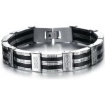 Bracelet - organgonfand - gourmette homme - acier inoxydable - argent� - 13mm