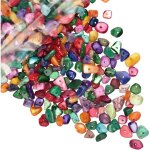 Bracelet perles - pierre naturelle multicolore - 400 pi�ces - 5 - 8mm - gu�rison l�che perle de roc