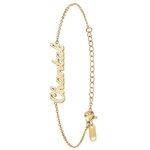 Bracelet personnalisé - sc crystal - doré - acier inoxydable - longueur 16cm ( + 5cm de rallonge) Bracelet personnalisé - sc crystal - doré - acier inoxydable - longueur 16cm ( + 5cm de rallonge)