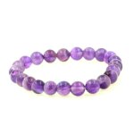 Bracelet - pierre am�thyste - 8 mm - 19 cm