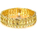 Bracelet plaqu or 18 carats chane dos large bracelet or maille marine bracelet charms homme19cm16mm ...