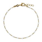 Bracelet plaqu or billes et petites perles - les poulettes bijoux - femme