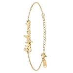 Bracelet pr�nom st�phanie - sc crystal - dor� - acier inoxydable - femme