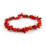 Bracelet - protecteur supr�me - jaspe rouge - �lastique - longueur 18cm - perles baroques 5 � 11mm