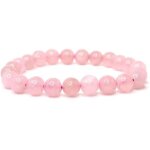 Bracelet quartz rose pierre naturelle lithoth�rapie - perles de 8mm - marque fran�aise - femme et homme ...