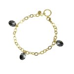 Bracelet - so charm - plaqu or fin - cristaux swarovski - longueur 215 cm - femme