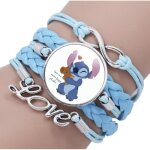 Bracelet stitch bleu doudou breloque bijoux fantaisie cadeau femme enfant mode fete