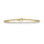 Bracelet tennis femme or 375 - 1000 et diamant brillant 0. 25 carat h - pk - 19cm 27652